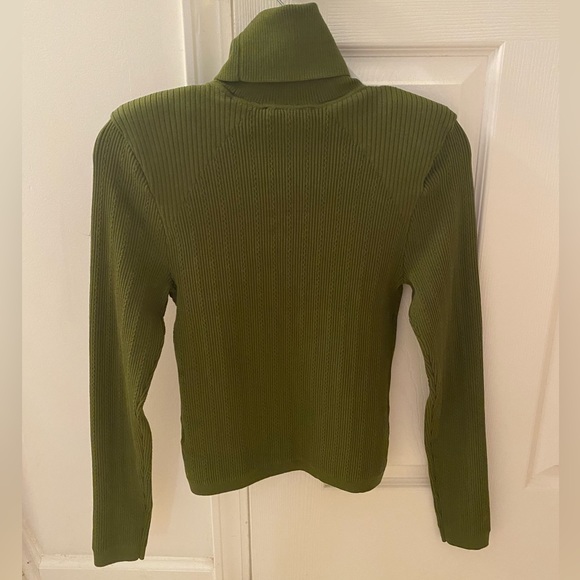“Express” army green, turtleneck sweater; size small; NWOT - Picture 5 of 6